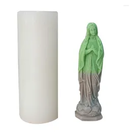 Baking Moulds Scented Candle Silicone Mold 3D Virgin Marys Sculpture