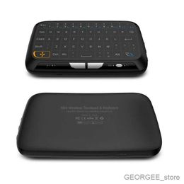 Cell Phone Keyboards 2.4Ghz H18+ Backlit Mini Wireless Keyboard Full Screen Air Mouse Touchpad QWERTY Keyboard Rechargeable Remote Control