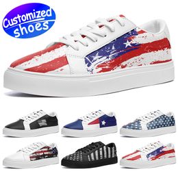 Customised shoes running shoes smith shoes star lovers diy shoes Retro casual shoes men women shoes outdoor sneaker the Old Glory black white big size eur 35-48