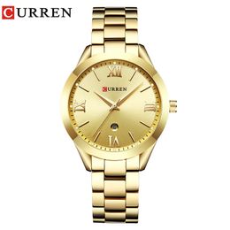 CURREN Ladies Watch For Women Fashion Retro Female Waterproof Watch Steel Quartz Watch For Women Christmas Relogio Feminino 9007 240102