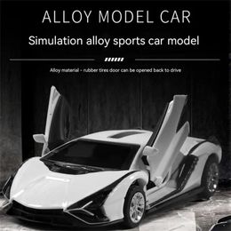 1 36 Simulation Lightning Alloy Car Model Boy Door Opening Back Force Children's Toy Car Ornaments Play-resistant