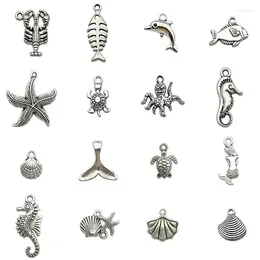 Charms 50pcs Alloy Mixed Ocean Animal Shell Fish Jewellery Making Pendant Findings Accessory