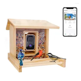 Other Bird Supplies AI Intelligent Recognition Wild Birds Feeders For Outdoors App Control Smart Watcher Feeder With Camera