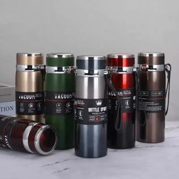 1000ml800ml600ml Double Stainless Steel Vacuum Flask Travel Office Fitness Thermos Water Bottle Coffee Tea Insulated Cup Mug 240102