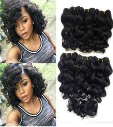Water Wave Human Hair Bundles With Closure Frontal 4 Pcs Lot Brazilian Remy Curly Bundles Hairs Extension3519580