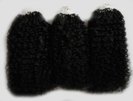 Natural Color afro kinky curly micro loop hair extensions 300g mongolian kinky curly hair Micro Link Hair Extensions Human 300s4368068
