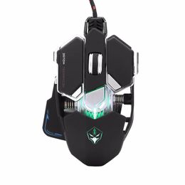 New Mice LUOM G10 Gaming Mouse 9 Buttons 4 Colours With Light USB Wired Gamer Professional Optical 4000 Adjustable DPI