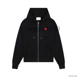 Hoodie Amiparis Am i Paris Hoody Sweater Hooded Pull Men Women Casual Sweatshirts Small Jacquard Coeur Heart Love Pattern Full Zipper Cardigan Jumper s 5mkl7BH25L2P