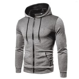 Men's Hoodies Zip Up Hoodie Men Graphic Mens Winter Leisure And Fitness Hooded Polka Dot Sweatshirt Colour