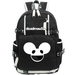 Deadmau5 backpack Joel T Zimmerman daypack Mau5 DJ school bag Music Print rucksack Casual schoolbag Computer day pack