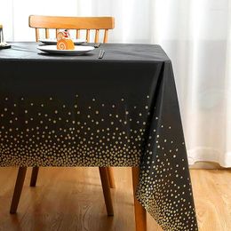 Table Cloth 1PC 137x274cm Plastic Waterproof Dining Cover With Gold Dot Print Party Wedding Supply Tablecloth Birthday High Quality