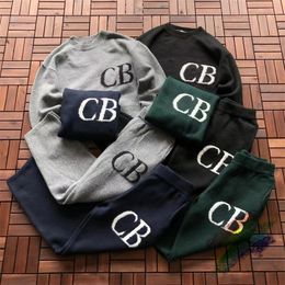 CB Jacquard Cole Buxton Sweater For Men Women 1 Top Quality Crewneck Oversized Knit Sweatshirts With Tags 240103