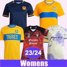 23 24 Tigres de la UANL Womens Soccer Jerseys NICO GIGNAC CORDOVA PIZARRO AQUINO L. QUINONES FULGENCIO Home Away 3rd Commemorative Special EditionFootball Shirts