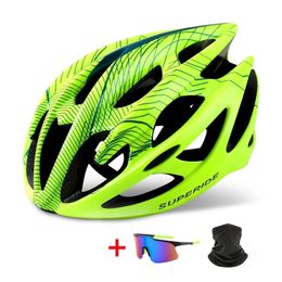 SUPERIDE Outdoor Road Bike Mountain Bike Helmet with Rearlight Ultralight DH MTB Bicycle Helmet Sports Riding Cycling Helmet 240102