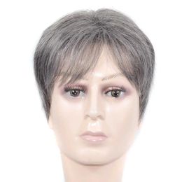 Wigs Men's Middleaged and Elderly Wig, Grandpa's Wife's Grandm's Fake Cover, Stage Performance, Head Cover of White