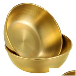 Dishes Plates 2 Pcs Seasoning Dish Round Tray Kitchen Sauce Mini Simple Stainless Steel Flavor Dip Bowls Appetizer Serving Drop De Dhyoe