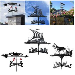 Garden Decorations Metal Weathervane Roof Mount Weather Vane Ornaments Wind Direction Indicator Vanes For Roofs Sheds Yard Cupola Barns