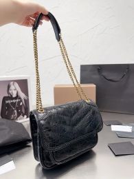 Borse di lusso Loulou Puffer Designer da donna Borsa a tracolla a tracolla con catena in pelle nera di grande capacità Borse a tracolla trapuntate Borsa Shopping Portafogli Totes