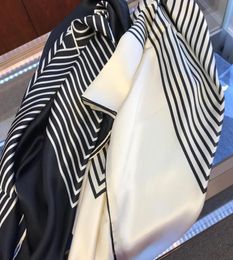 Cravat BihBf Swedish niche toteme striped pattern large scarf ins multipurpose Silk square towel square towelclassic allmatch ha515986871