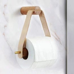 Creative Wooden Roll Holder Bathroom Storage Paper Towel Dispenser Toilet Box bathroom Accessories 240102