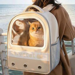 Pet Cat Backpack Pet Out Bag Portable Large Capacity Breathable Pet Cat Backpack Cat Dog Transport Bag Pet Supplies 240103