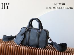 Designer Luxury NANO PORTE DOCUMENTS VOYAGE M82770 Eclipse Canvas Shoulder Bag 7A Quality