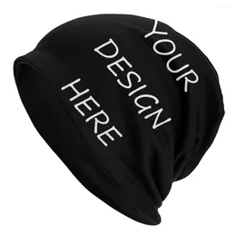 Berets Custom Your Po Logo Text Print Slouchy Beanie Hat Design Here DIY Hip Hop Knitting Skullies Beanies Caps For Outdoor Ski