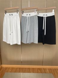 Women's Shorts For Women 2024 Summer Spring Elastic High Waist Bead Chain Design Loose Casual Wide Leg Short Straight Pants