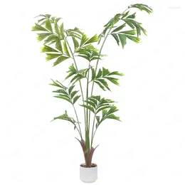 Decorative Flowers Artificial Green Plant Fishtail Sunflower Indoor Bonsai