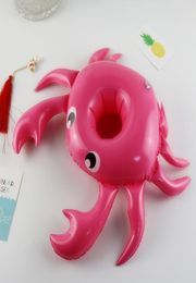 Cartoon Crab Design Inflation Cup Seat Pool Floating Cute Drinks Holder Lovely Mini Saucer For Swimming Pool Decoration New Arriva3102205