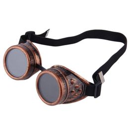 Professional Cyber Goggles Steampunk Glasses Vintage Welding Punk Gothic Victorian Outdoor Sports Sunglasses211P