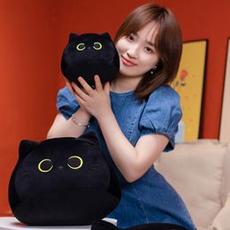 Cute Black Cat Plush Toy 30cm Soft Cat Stuffed Animal Plush Pillow Baby Sofa Cushion Home Decoration Kids Gifts