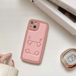 Fashion Designer Phone Cases LO Women Letter Imprinted Leather For Apple 15plus 14pro 13 12 11 Promax Xr Xs Xsmax Phones Protective Covers
