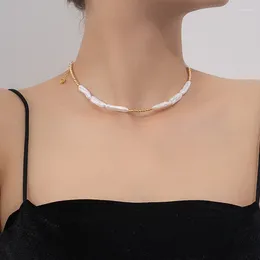 Choker Fashion Classic Freshwater Baroque Toothpick Pearl Necklace