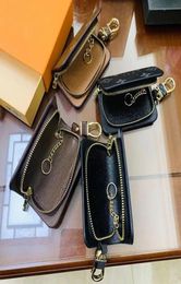 Fashion Key Buckle Bag Car Designer Keychain Handmade Leather Luxury Keychains Man Woman Purse Wallet Bags Pendant Coins Accessori3272537