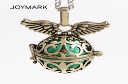 12pcslot 5 Colours Openable Angel Wing Hollow Chime Box Cage Musical Sound Ball Pendant Pregnancy Necklaces For Mother HCPN175159502