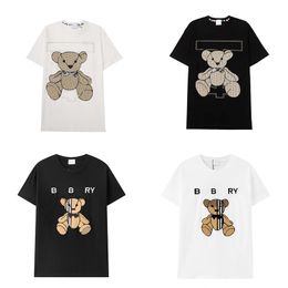 T-shirt firmata T-shirt di lusso uomo donna designer orso sciolto lungo top design moda casual tendenza hip-hop T-shirt di alta qualità