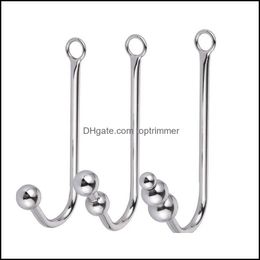 Items Other Health Beauty Items Stainless Steel Anal Hook Prostate Mas Gay Butt Plug With Ball Dilator For Men And Women Drop Delivery 2