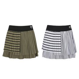Skirts Women's Golf Shorts Skirts Fashion Striped Print Skirt Summer Stretch Waist Design Sports Skorts Skirt