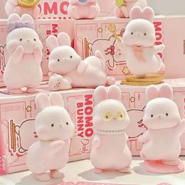 Momo Rabbit Daily Series Blind Box Toys Cute Anime Action Figures Doll Models Mystery Kawaii Collection Guess Bag Kids Gift 240103