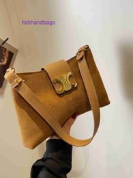 Factory Outlet Wholesale Tote bags for sale Suede small bag women in 2024 new frosted splicing antique single shoulder crossbody With Real Logo