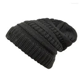 Berets Ladies Wool Hat Knited Europe i jesienna zimowa zimowa wielokolorowa czapka pullover elastyczna czaszka 624