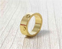 Steel Love Ring Gold Sier Rose Wedding Band Rings for Women Engagement Men Wholal Jewellery Box Ship6089809