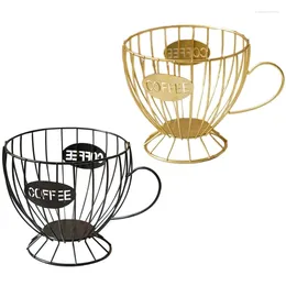 Kitchen Storage Vintage Coffee Basket Rack Muti-Functional Display Stand Modern Holder