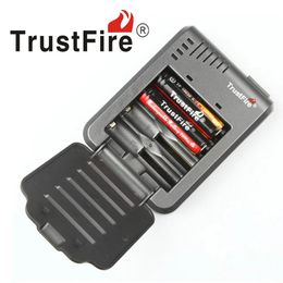 Chargers 100% Authentic Trustfire TR003 4Slot Battery Charger for 18650 16450 14500 18350 Rechargeable Batteries VS Nitecore I8 DHL Free S