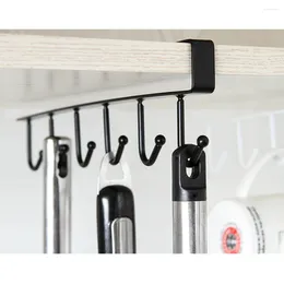 Hooks Cabinet Compartment Hook Free Nail Wardrobe Storage Wrought Iron Home Organisation 6 Even Kitchen Rack