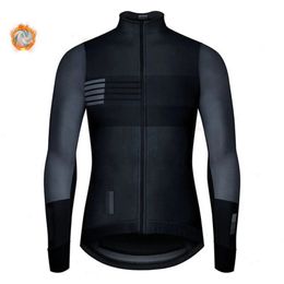 Spain Winter Thermal Fleece Jacket Cycling Jersey Long Sleeve Ropa Ciclismo Hombre Bicycle Wear Bike Clothing Maillot 240102