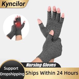 Arhtitis Gloves Men Women Therapy Compression Gloves Hand Arthritis Joint Pain Relief Health Care Half-finger Silicone Gloves
