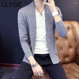 Men's Jackets Men Slim Fit Knitted Cardigan 2024 Autumn Long Sleeve Thin Male Knit Coat Casual Korean Mens Solid Colour Knitting Jacket