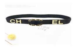 Famous brand elastic rubber belt Classic luxury party belts sheepskin black rope fashion waistband for girl gifts skirt girdle9604276